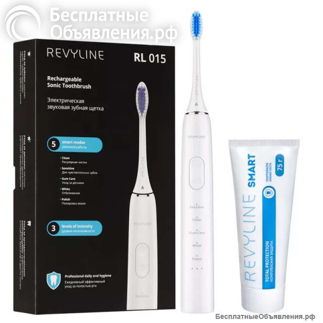 Зубная щетка RL015 White и паста Smart (75 мл) от Revyline