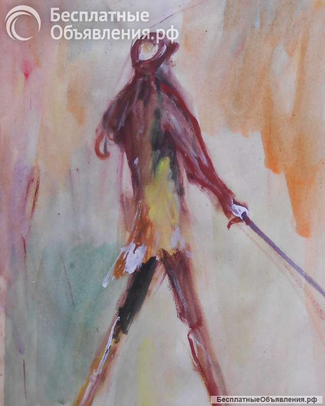 Картина " Прогулка с собачкой"