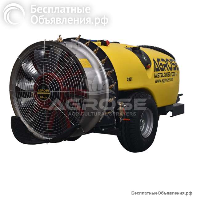 Прицепной садовый опрыскиватель с вентилятором 90см-1000л- FJB GROUP LLC