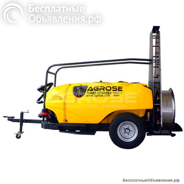 Прицепнои садовыи опрыскиватель с вентилятором башня 90см-2000л- FJB GROUP LLC