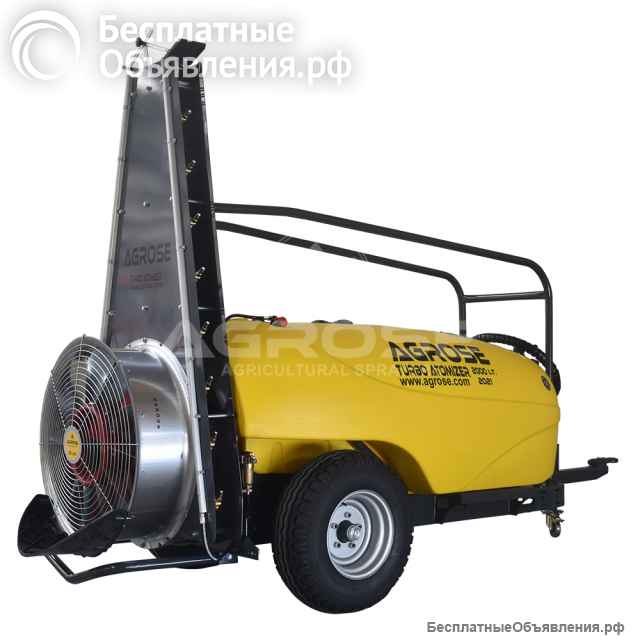 Прицепнои садовыи опрыскиватель с вентилятором башня 90см-2000л- FJB GROUP LLC