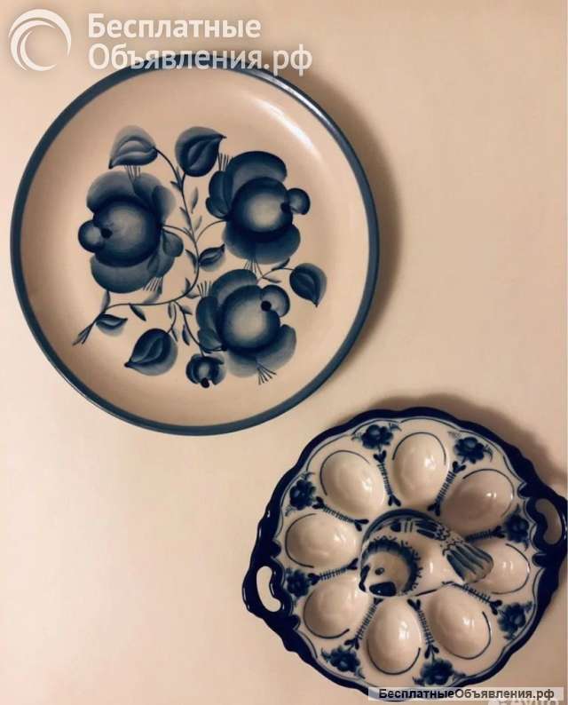 2 Тарелочки Гжель