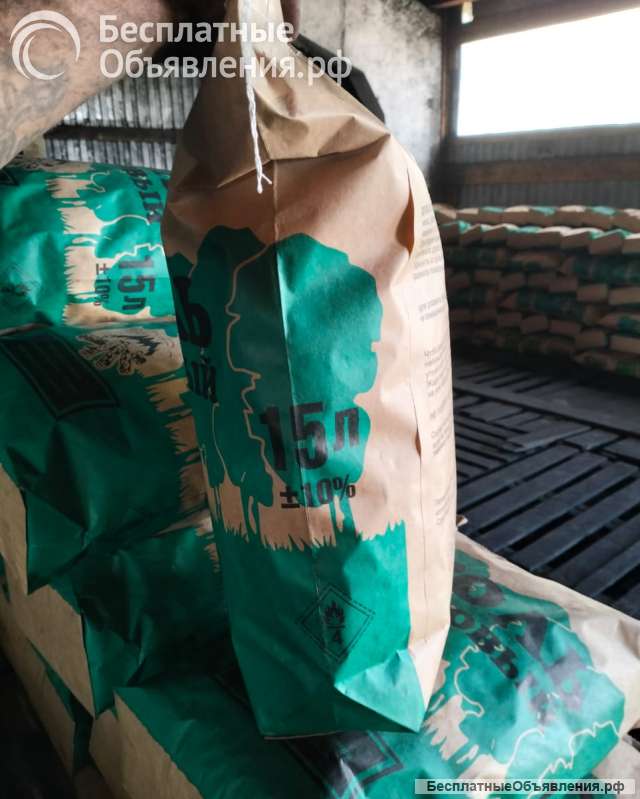 Уголь березовый, древесный оптом 15л