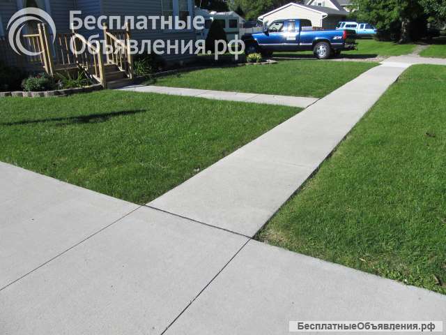 Бетонирование двора площадок