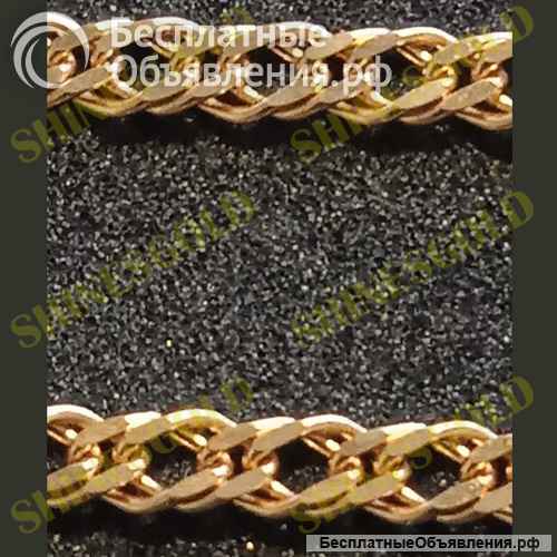 Золотая цепочка плетение-двойной ромб