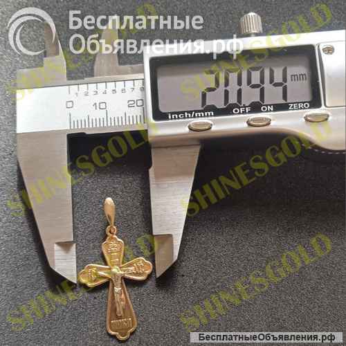 Крестик золотой-2.30 грамм православный 585 проба