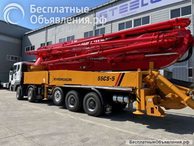Автобетононасос Everdigm ECP55CX (БУ 2014г наработка в Ю.Корее) на новом шасси DAEWOO NOVUS CR7DS