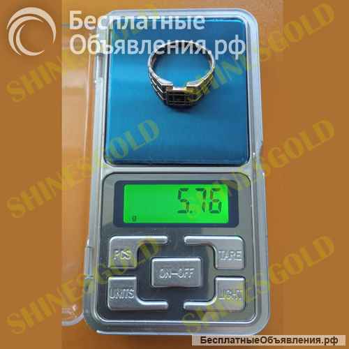 Золотой перстень-печатка-кольцо шотландский стиль