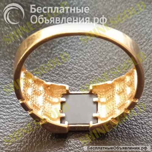 Золотой перстень-печатка-кольцо шотландский стиль