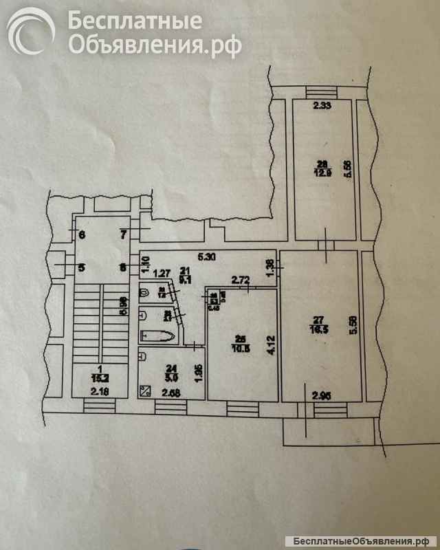 3-х ком. кв. 57кв. м ул Менделеева 1