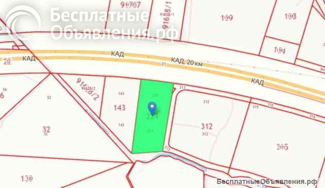 Земельный участок вблизи Мега Парнас (ТД Петрович)