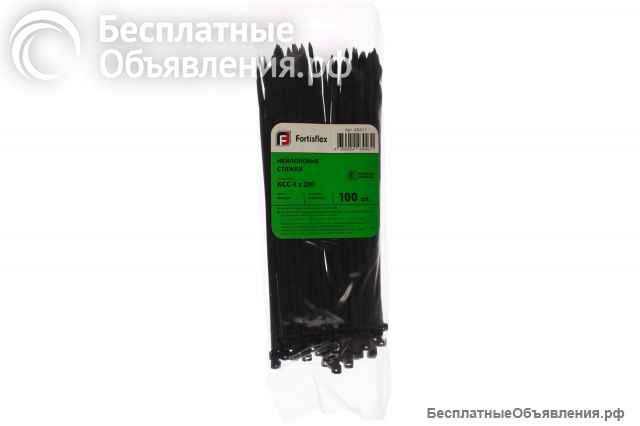 Хомут кабельный 4*200 мм (100 шт) черный