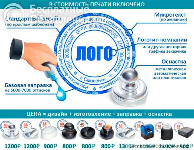 Изготовление печатей и штампов