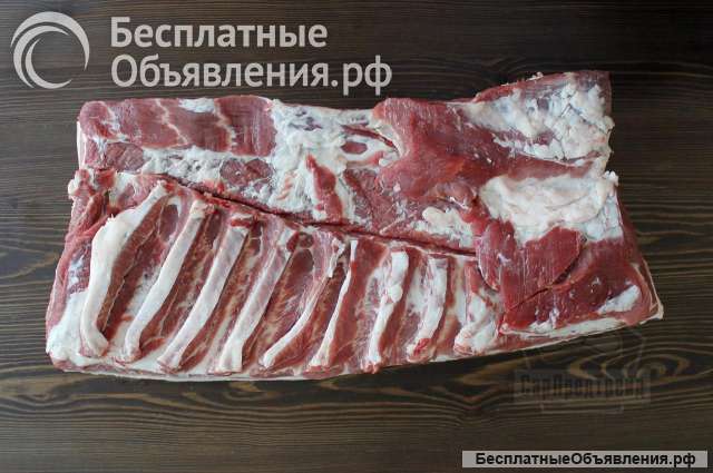 Грудинка свиная без кости (ИВР). Свиная разделка.