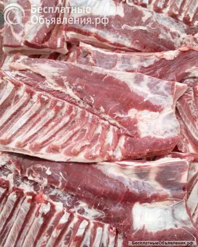 Грудинка свиная без кости (ИВР). Свиная разделка.