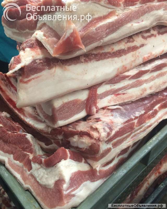 Грудинка свиная на кости. Свиная разделка.