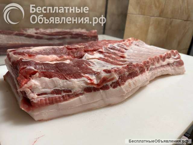 Грудинка свиная на кости. Свиная разделка.