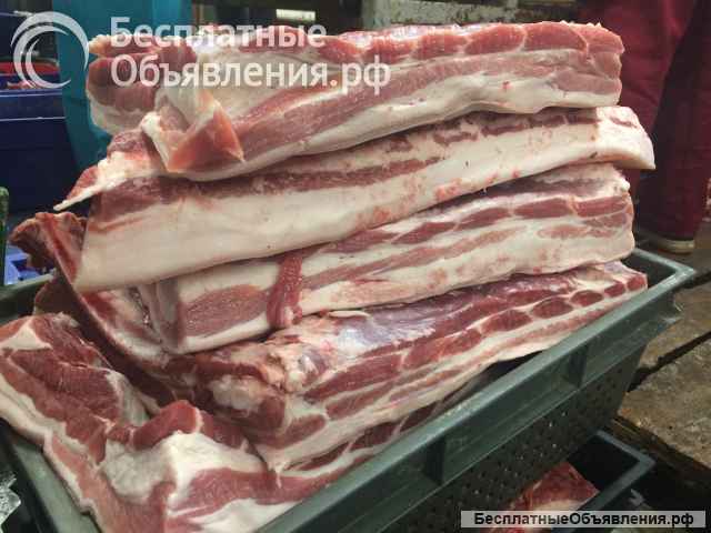 Грудинка свиная на кости. Свиная разделка.