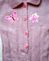 Вязаный комбинезон для девочки 7-12 мес. 100% овечья шерсть