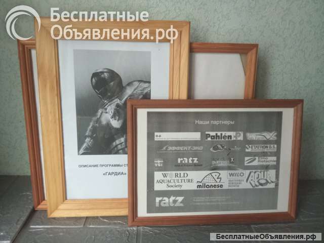 Рамки из дерева со стеклом