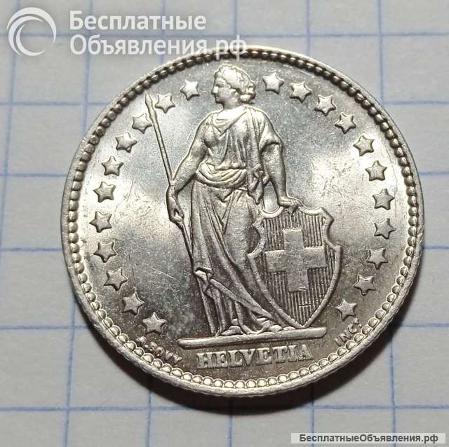 Монета 1 франк 1964 год