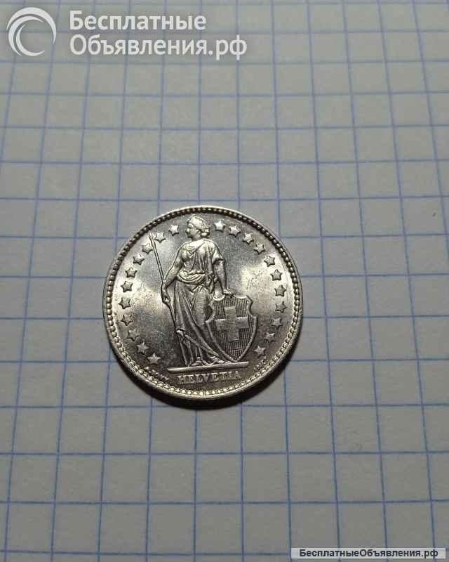 Монета 1 франк 1964 год