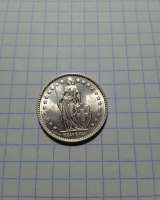 Монета 1 франк 1964 год