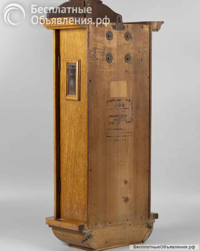 Старинные настенные часы «Westminster glockenspiel» в деревянном корпусе в стиле Модерн. 1900-е гг.