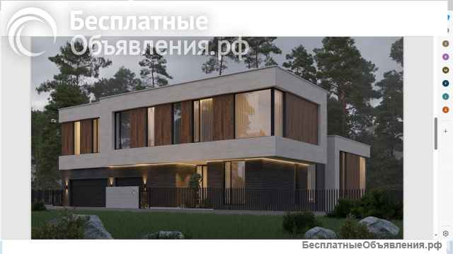 Дом в современном минималистичном стиле в одном из лучших коттеджных поселков