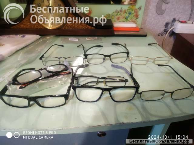 Цена за 6 шт очки новые и б/у от 1,5 до 2,5