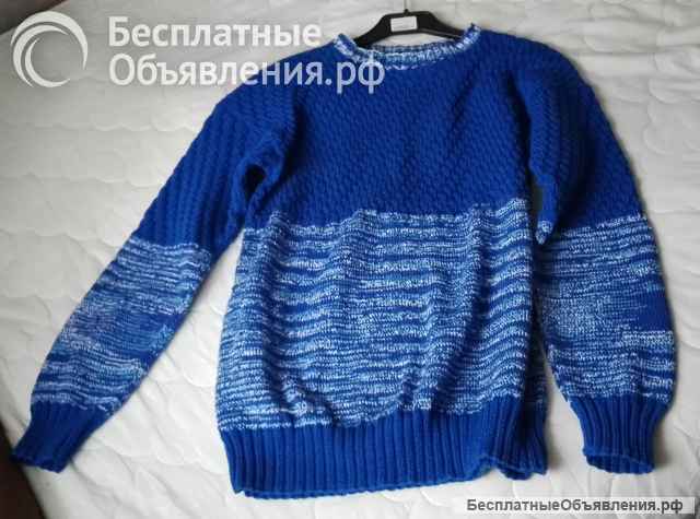 100% хлопок. Ручная работа. 52-56 р. Авторский мужской джемпер