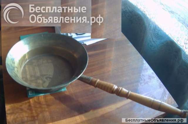 Таз медный для варенья, с ручкой