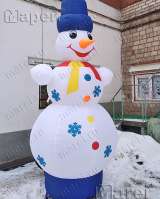 Надувные новогодние фигуры - Дед мороз, Снегурочка, Снеговик