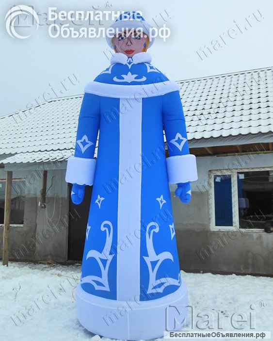 Надувные новогодние фигуры - Дед мороз, Снегурочка, Снеговик