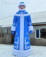 Надувные новогодние фигуры - Дед мороз, Снегурочка, Снеговик