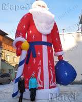 Надувные новогодние фигуры - Дед мороз, Снегурочка, Снеговик