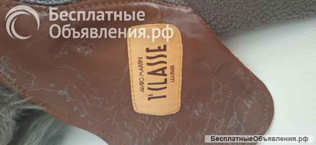 Дубленка женская с поясом 42