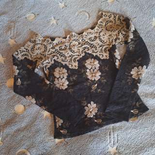 Блуза кружево прозрачная, женская, 42