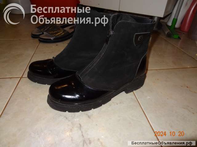 Ботинки высокие осень зима низкий каблук размер 39 40_т. 8-996-4172194