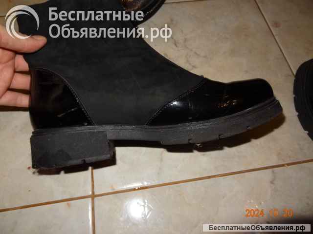 Ботинки высокие осень зима низкий каблук размер 39 40_т. 8-996-4172194