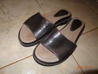 Сабо шлепки тапки низкий каблук натур кожа разм 39 40 б/у_т. 8-996-4172194