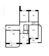 Четырёхкомнатную квартиру в Заельцовском районе