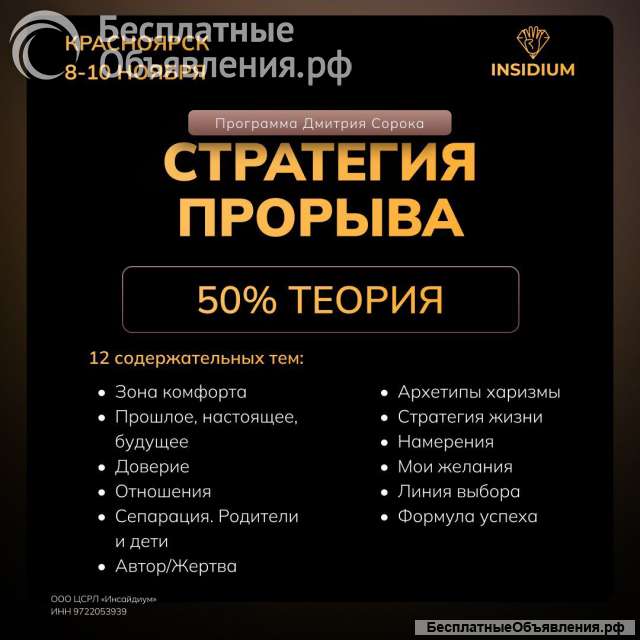 Стратегия прорыва. Программа Дмитрия Сорока