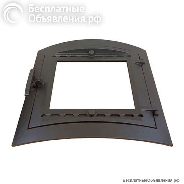 Дверка радиальная топочная герметичная со стеклом и 2-мя шиберами