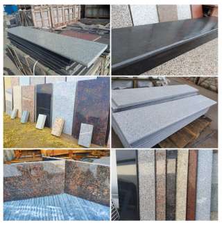 Гранит. Гранитные ступени. Гранитная плитка. Подоконники. Мрамор. Натуральный камень