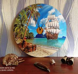 Часы интерьерные "Остров пиратов"