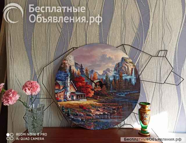 Часы интерьерные "Домик в Альпах"