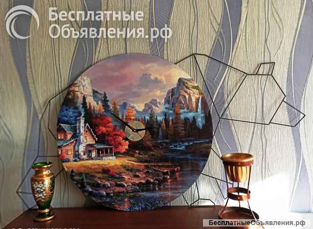 Часы интерьерные "Домик в Альпах"