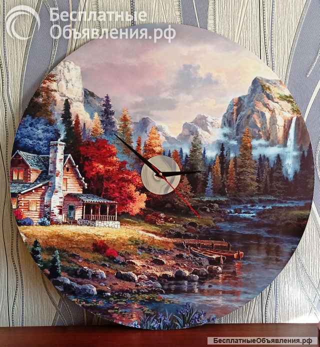 Часы интерьерные "Домик в Альпах"