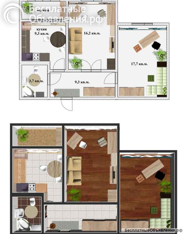 Квартира в ЖК Гулливер, хорошее состояние